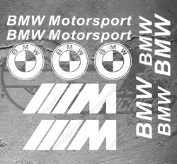 Planche de 11x Stickers BMW Motorsport - Stickers Bmw