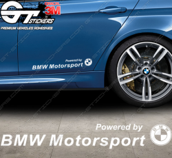Sticker Powered by BMW Motorsport, taille au choix