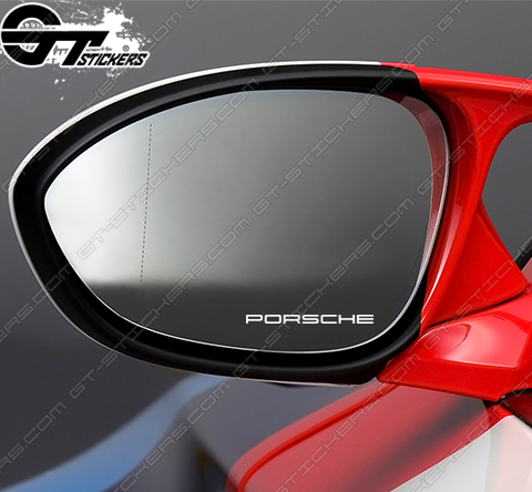 Stickers Autocollants Porsche pour rétroviseurs Gamme 3M - GTStickers