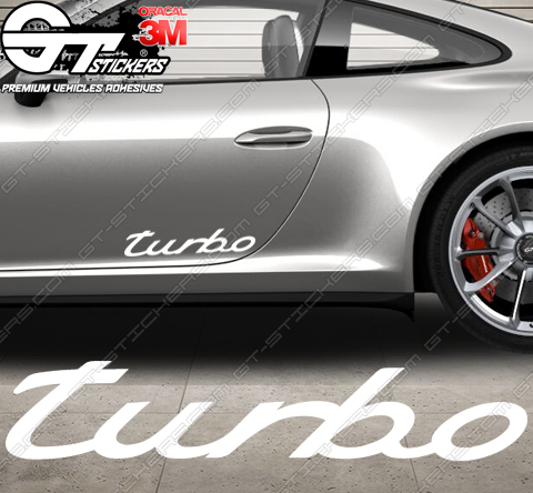 Stickers Autocollants Porsche Turbo Modern - Gamme 3M - GTStickers
