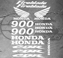 Planche de 15 Stickers HONDA CBR 900 FIREBLADE
