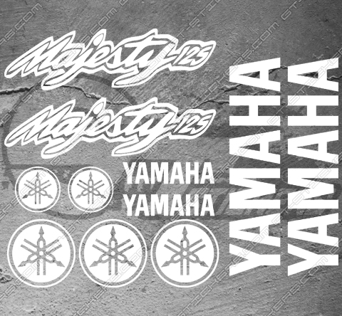 Sticker scooter YAMAHA MAJESTY  boutique en ligne autocollant et sticker  jetski quad moto