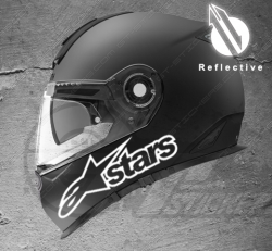 Sticker réfléchissant pour casque moto Alpine stars - Stickers casque moto reflechissants