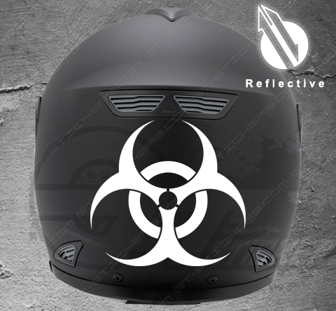 Sticker rétro réfléchissant pour casque moto Tête de mort