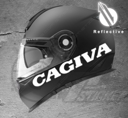 Sticker réfléchissant pour casque moto Cagiva - Stickers casque moto reflechissants