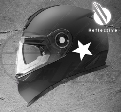 Sticker réfléchissant pour casque moto Etoile - Stickers casque moto reflechissants