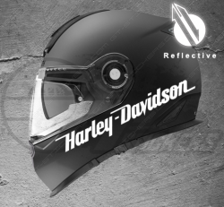 Sticker réfléchissant pour casque moto Harley Davidson - Stickers casque moto reflechissants