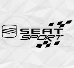 Sticker Seat Sport Drapeau + Logo Type 1 - Stickers Seat