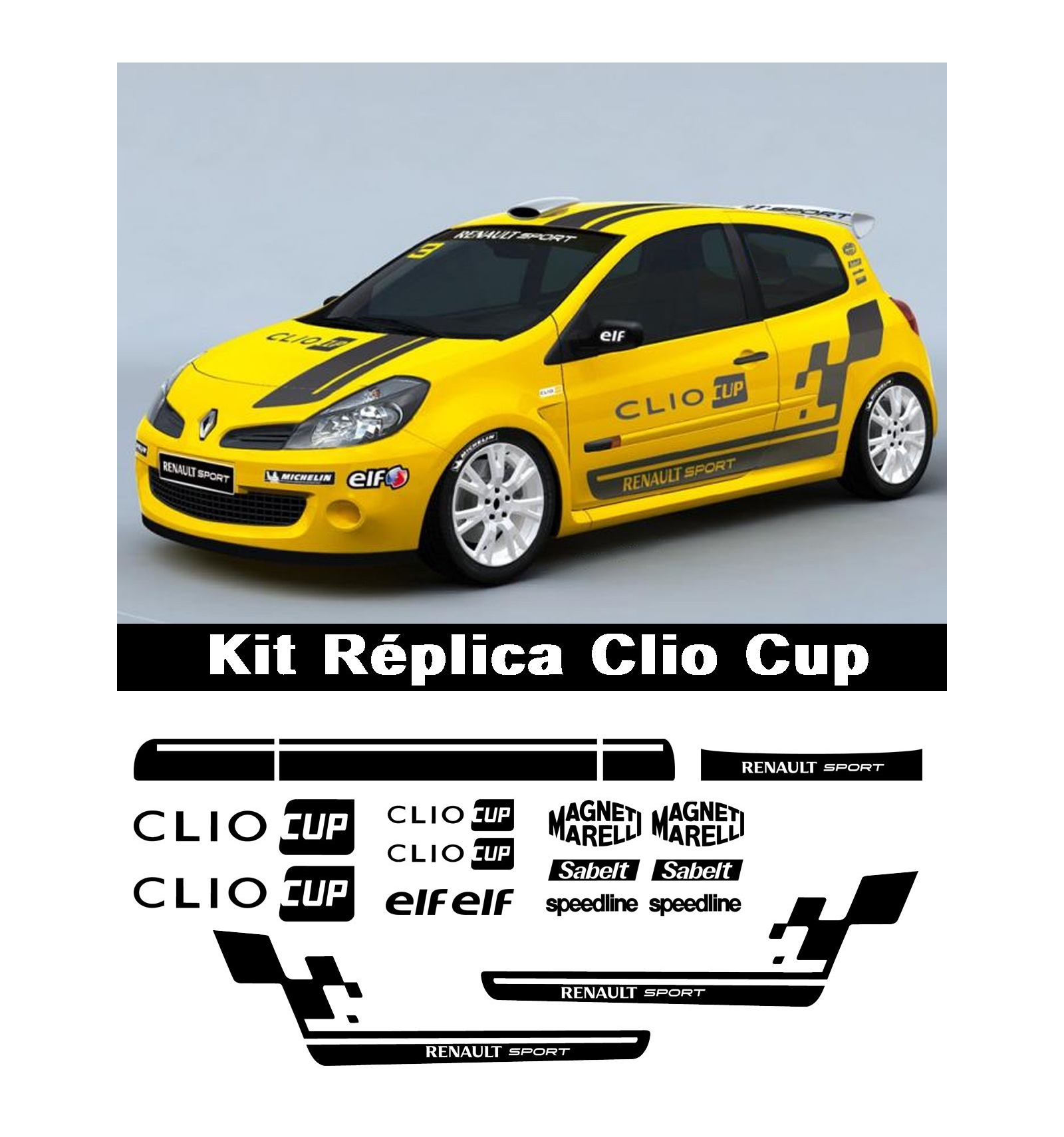 1 stickers autocollant Renault sport racing sponsor - Équipement auto