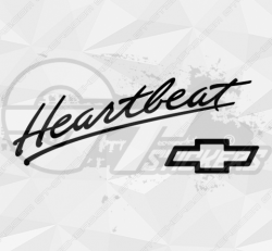 Sticker heartbeat chevrolet