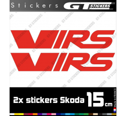 2 Stickers VRS Skoda 150 mm