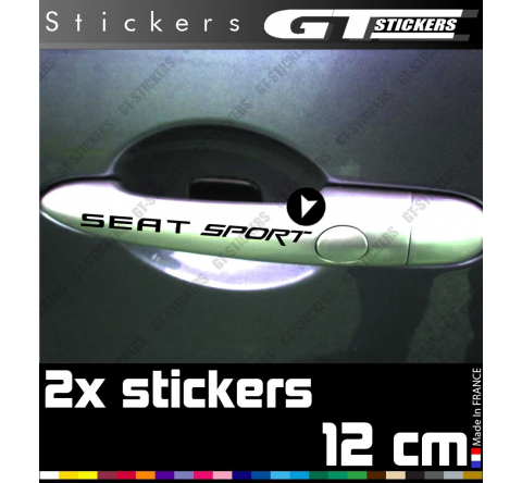 2 Stickers Seat Sport pour poignées de porte 120 mm - Stickers Seat
