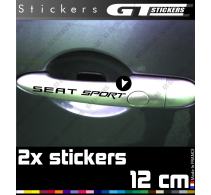 2 Stickers Seat Sport pour poignées de porte 120 mm