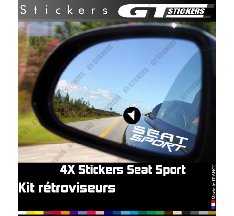 4 Stickers Seat Sport pour rétroviseurs - Stickers Seat