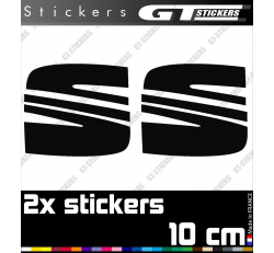 2 Stickers Logo Seat 100 mm - Stickers Seat