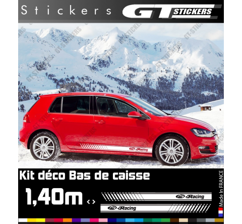 Kit Stickers Bandes Latérales VW Volkswagen Racing 1400 mm