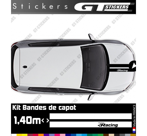 Kit Stickers Bandes De Capot Volkswagen Racing
