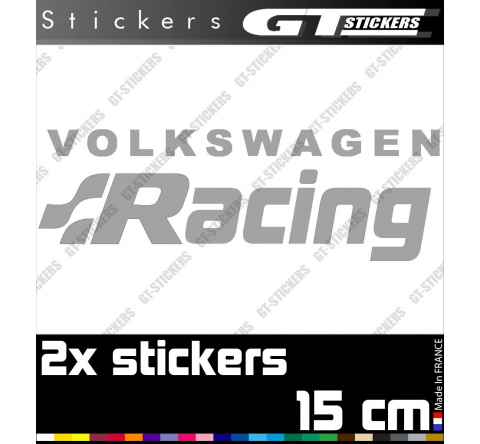 2 Stickers VW Volkswagen Racing 150 mm