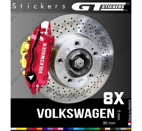 8 Stickers VW Volkswagen pour étiers de freins