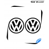 2 Stickers Logo VW Volkswagen 100 mm