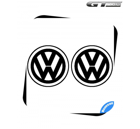 2 Stickers Logo VW Volkswagen 100 mm alternative