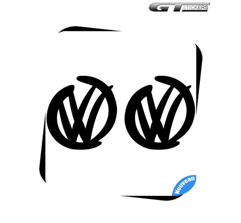 2 Stickers VW Racing Design 100 mm