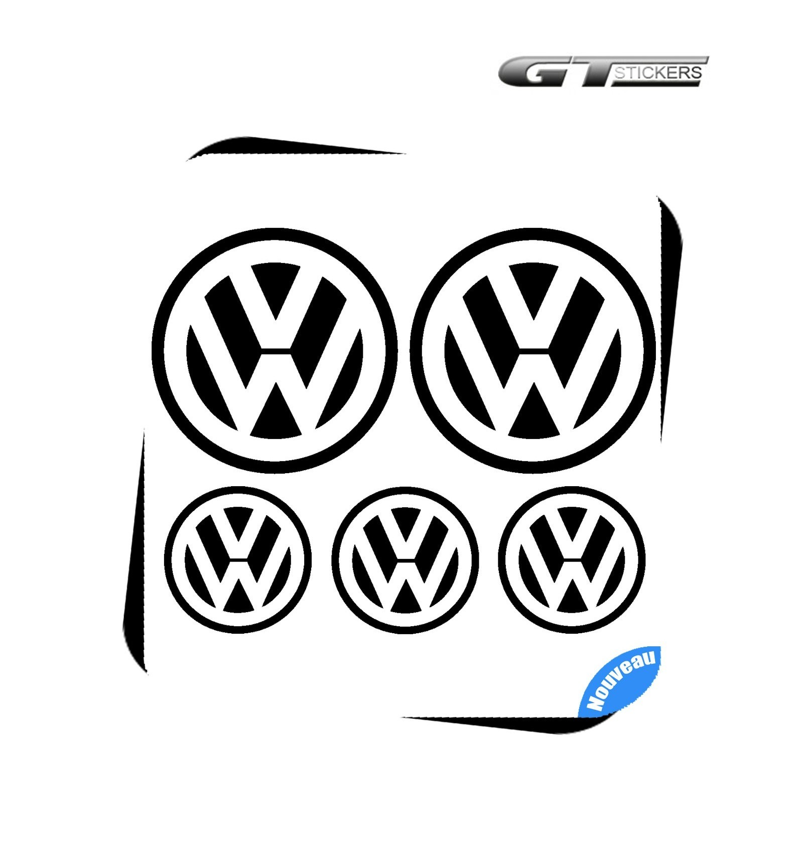 Kit Stickers Logo VW Volkswagen - Gamme 3M Pro - GTStickers