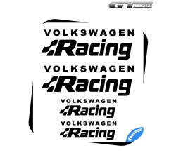4 Stickers VW Volkswagen Racing Alternative 210 mm et 100 mm