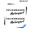 2 Stickers VW Volkswagen Motorsport Design 200 mm