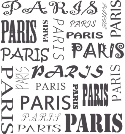 Sticker Texte Paris
