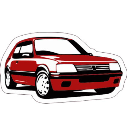 AUTOCOLLANT STICKER PRESSION PNEUS PEUGEOT 205 GTI CTI 1.6 - Une