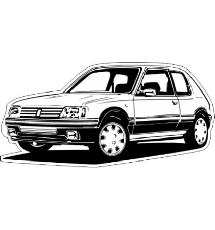 Sticker PEUGEOT 205 Voiture - ref.NAPGT21