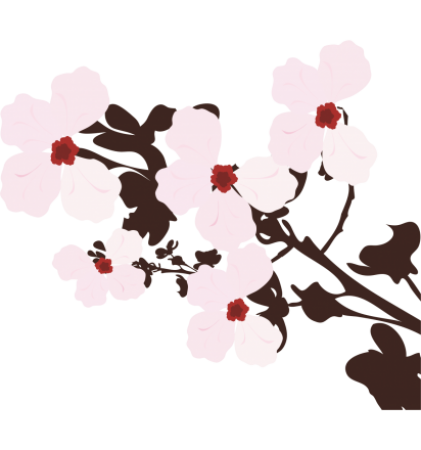 Autocollant Fleurs de Cerisier - ref.SVYAN80