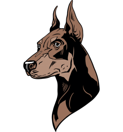 Autocollant Chien Dobermann