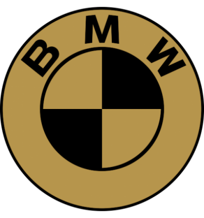 Sticker BMW Logo Or & fond noir - Stickers Bmw