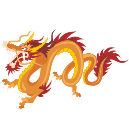 Autocollant Dragon Oriental (Chinois)