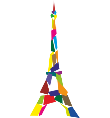 Autocollant Paris Tour Eiffel Art Abstrait