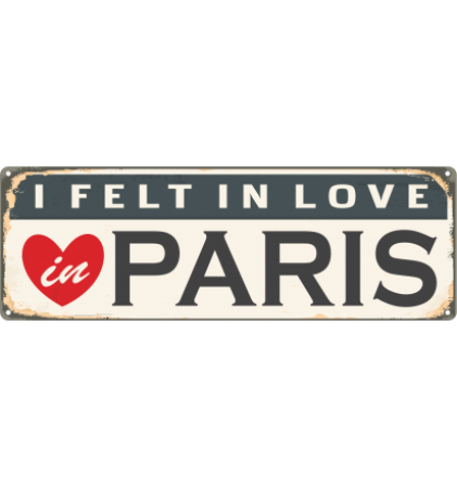 Autocollant Plaque Vintage Paris