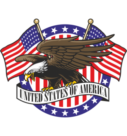 Autocollant Aigle United States of America