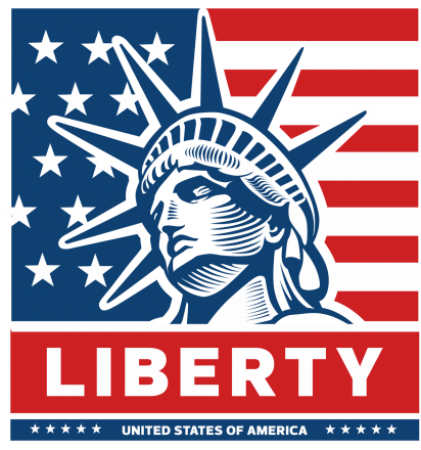 Autocollant Liberty United States of America