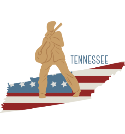 Autocollant Tennessee USA