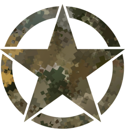 Sticker Etoile US Camouflage Pixel