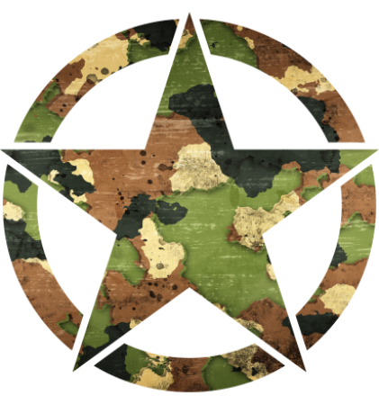 Sticker Etoile US Camouflage Armée