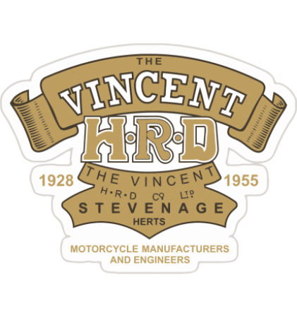 Autocollant Moto The Vincent HRD STEVENAGE HERTS