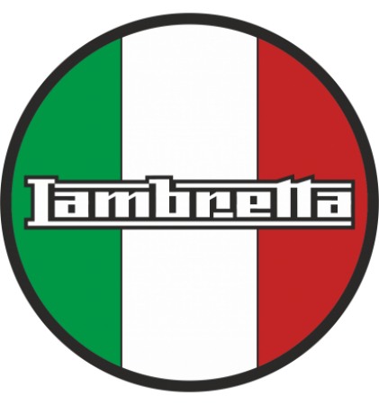 Autocollant Lambretta Italia Rond