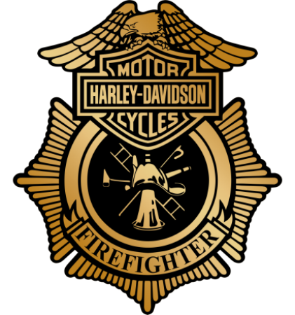 Autocollant Moto Harley Davidson Cycles FireFighter