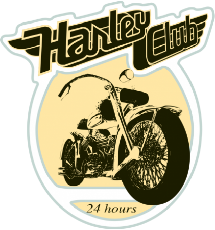 Autocollant Moto Harley Club 24 Hours