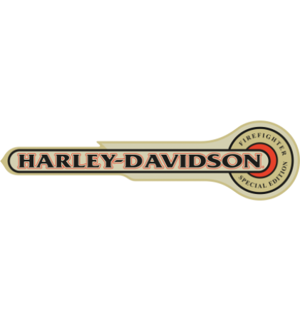 Autocollant Moto Réservoir Harley Davidson Firefighter Special Edition Droite