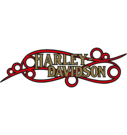 Autocollant Moto Réservoir Harley Davidson Design Droite