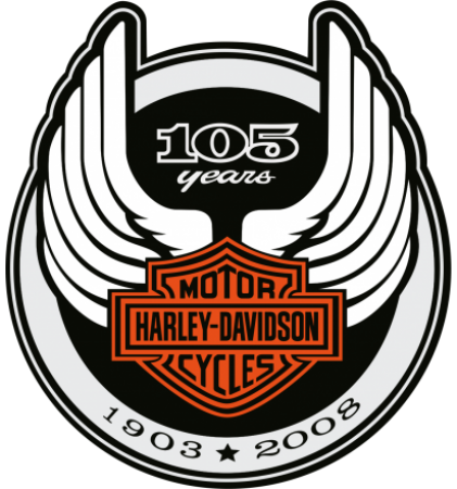 Autocollant Moto Harley Davidson Motorcycles 1903 - 2008